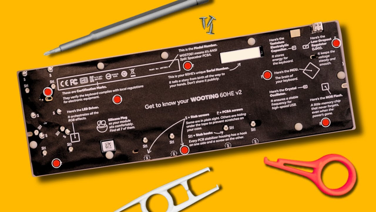 Wooting 60HE v2 disassembly guide - Wooting Store Knowledge Base