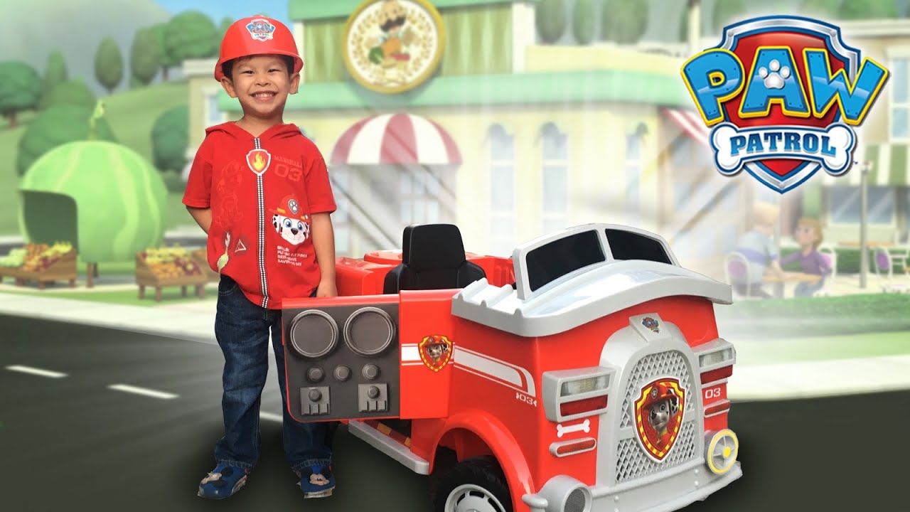 kid trax paw patrol fire truck