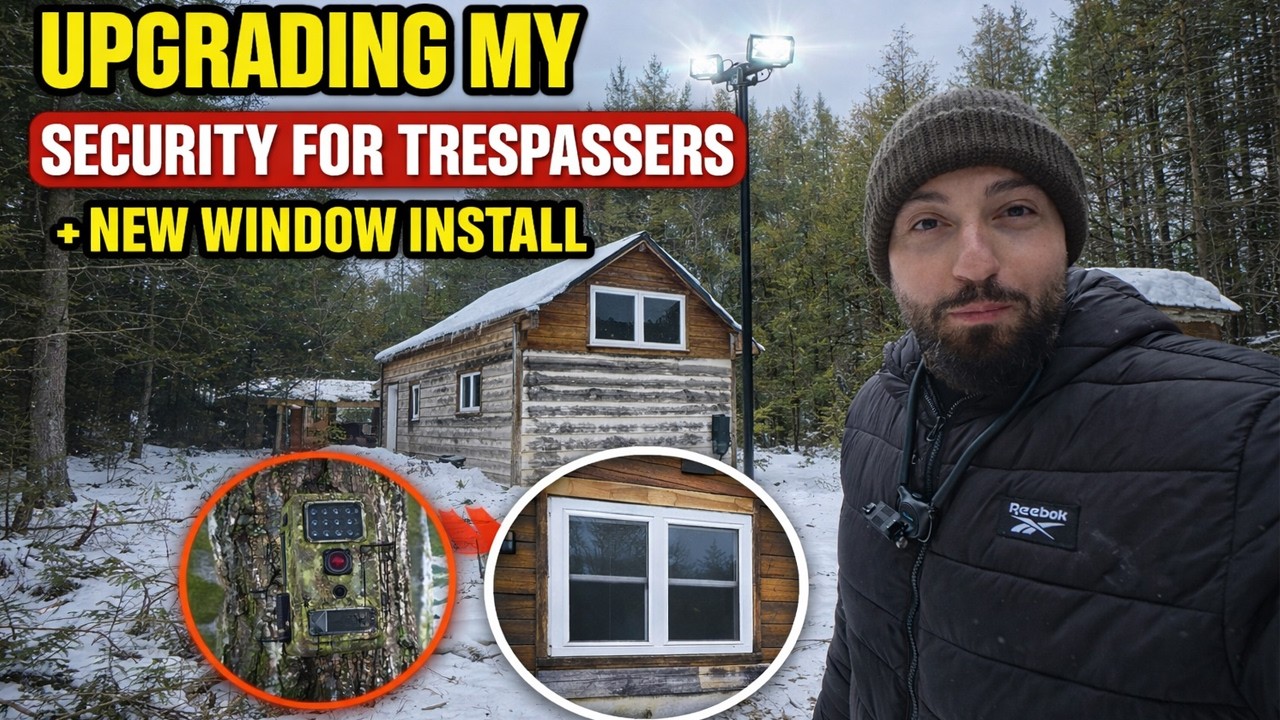 UPGRADING MY SECURITY AT MY CABIN + INSTALLING NEW WINDOWS!