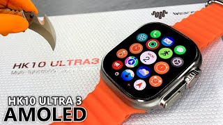 Hk10 Ultra 3 Unboxing & Full Review Best Sport Smarch Amoled1Gb Romlocal Musictws - Asmr