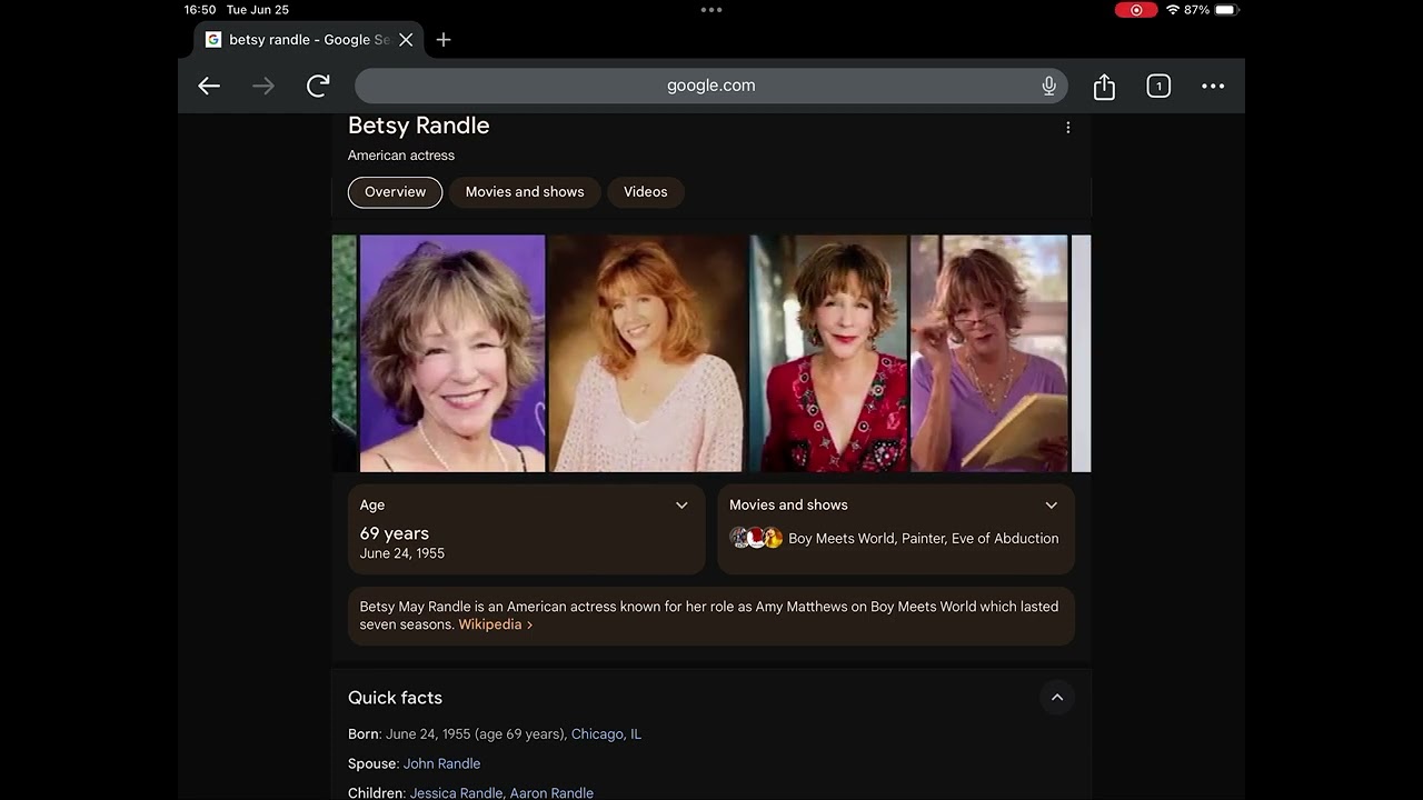 Happy Late 69th Birthday Betsy Randle!