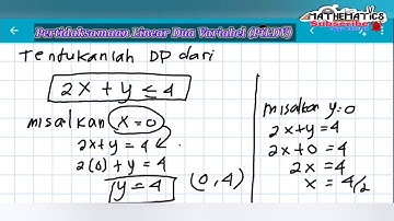 (PROGRAM LINEAR) PERTIDAKSAMAAN LINEAR DUA VARIABEL part 1