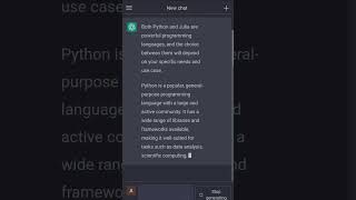 Why is #chatgpt still thinking after a #good #answer on #python vs #julia