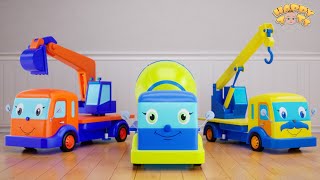 Video voorbeeld van "🚚 Baby Trucks  🚛 | Trucks' Family | Nursery Rhymes For Kids | Happy Tots"