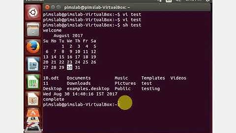 LINUX SCRIPTING IN VI EDITOR AND HOW TO RUN IT