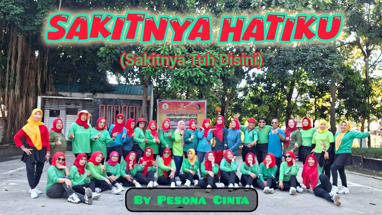 Sakitnya Hatiku (Sakitnya Tuh Disini) - Line Dance. Demo by Pesona Cinta. Choreo : Erni Jasin (INA)