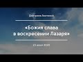 «Божия слава в воскресении Лазаря» | Дмитриев Анатолий