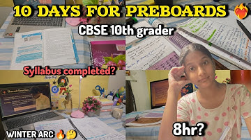 *only 10days left* for First Preboards 🔥|CBSE 10TH GRADER| CLASS 10 