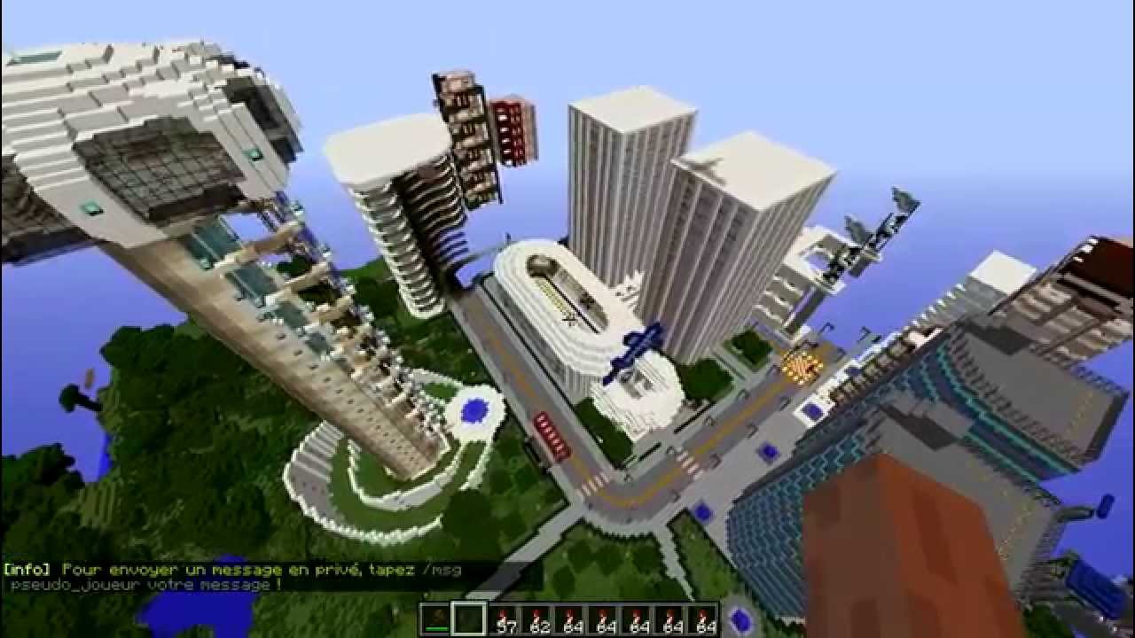 [Minecraft  Exploration] Ville moderne - gratte-ciel 