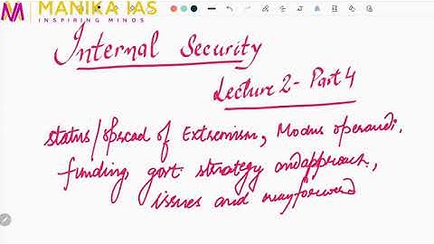 Internal Security Lecture 2 Part 4: Extremism spread  #manikaias #upsc #cse #ias #security
