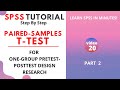 SPSS Tutorial (Video 20): Paired-Samples T-Test – Part 2