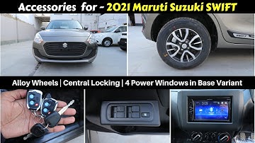 2021 Maruti Swift LXi converted to ZXi by Dealership | 2021 Swift Accessories with Prices