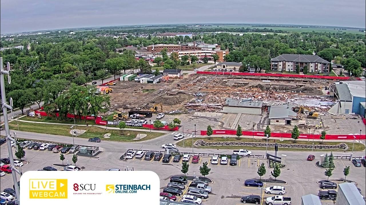 Timelapse of June 7, 2023 demolition of the Centennial Arena in
