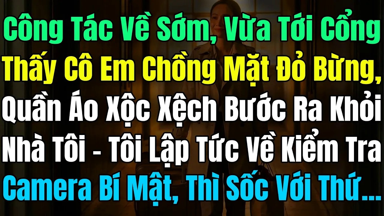 Công Tác Về Sớm Về Tới Cổng, Thấy Em Chồng Mặt Đỏ Bừng Quần Áo Xộc Xệch Bước Ra, Tôi Kiểm Tra Camera