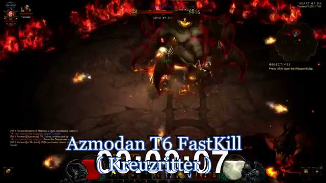 Fastkill Reihe: Kreuzritter kills Azmodan Qual 6 in 30 Sekunden (96mil DPS)