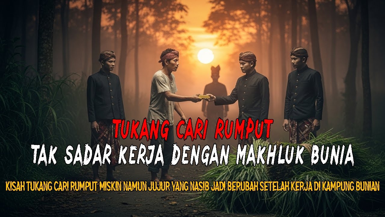 TUKANG CARI RUMPUT TAK SADAR KERJA DENGAN MAKHLUK BUNIAN