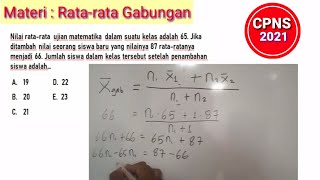 Begini cara menghitung  Rata Rata Gabungan _TIU CPNS 2021