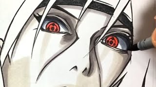 イタチ直筆+レイアウト　/原画/修正/動画　ナルト　NARUTO NARUTO】うちはイタチを描いてみた【一発描き】【NARUTO】 - YouTube