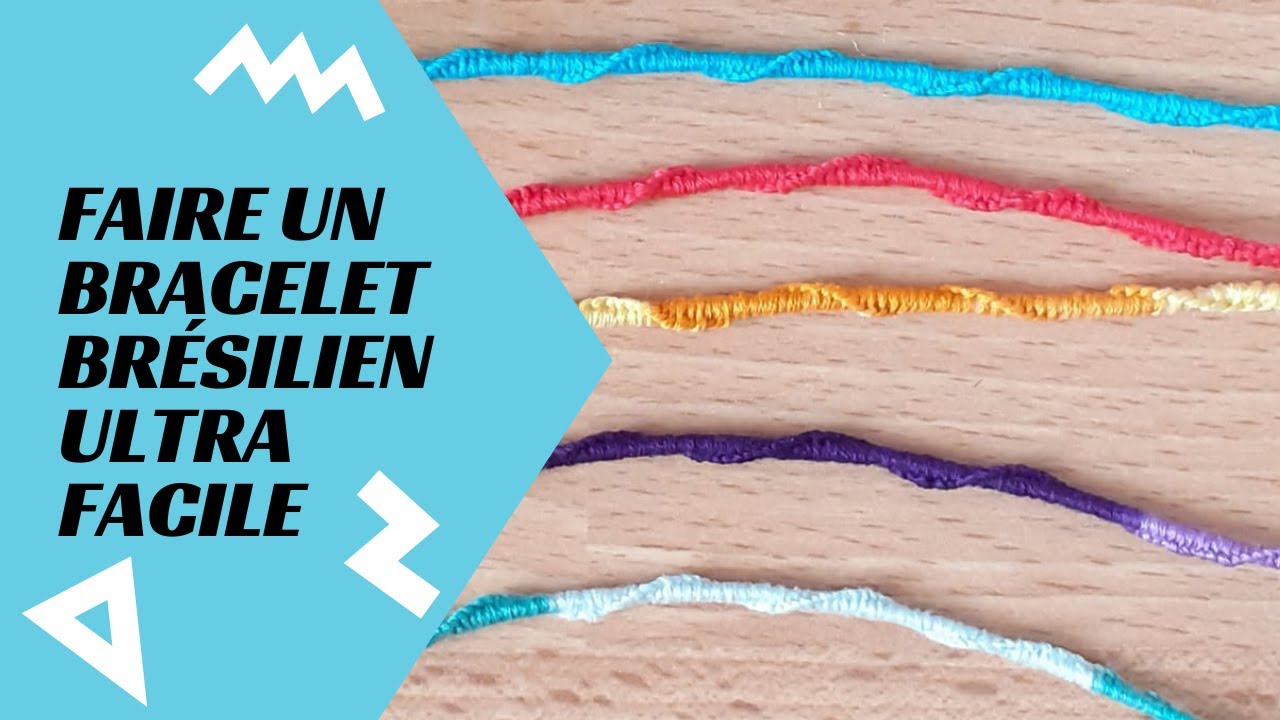 Faire un bracelet brésilien ultra facile pour les débutants. - YouTube