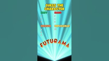 Can you guess the FUTURAMA CHARACTER? Easy to Impossible Quiz! Futurama Trivia Quiz! #futurama