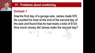 Saxon Math - 76 (4th Edition) - Lesson 11: Problems About Combining and Separating