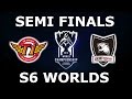 SKT vs ROX - Semi Finals S6 LoL eSports World Championship 2016! SK Telecom T1 vs Rox Tigers