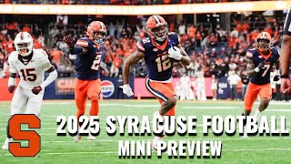 2025 Syracuse Football Mini-Preview 2025 Acc Football