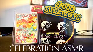 Whispered ASMR | Opening an ENTIRE Pokemon Pitch Black Booster Box🔥🖤 6k Celebration + GIVEAWAY!!