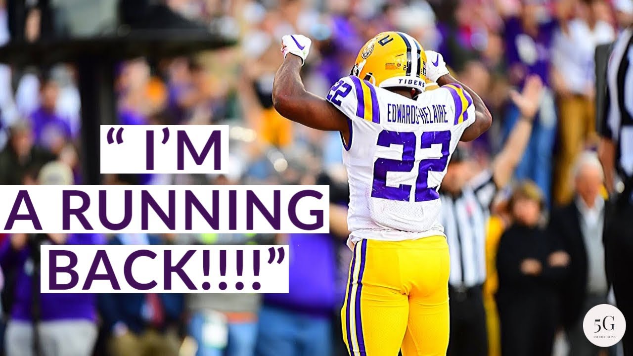 Clyde Edward-Helaire "I'M A RUNNING BACK!!!!!!"