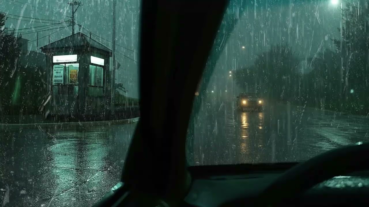 Peaceful Escape Inside a Car During a Massive Rainstorm 🌧️🚗 | Deep Sleep & Insomnia Relief