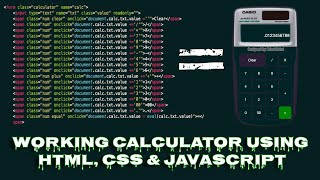 How to Build a Simple Working Calculator Using HTML, CSS & JavaScript - Simple & Easy