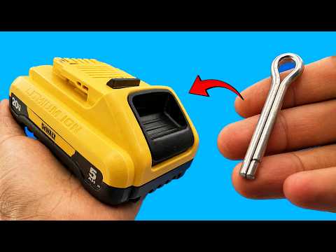 🔋Never Buy Drill Batteries Again! Use Cotter Pins and Watch What Happens! 😱