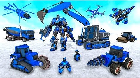Snow Robot Contruction Car Transformer Games || Level 6 - Android Gameplay
