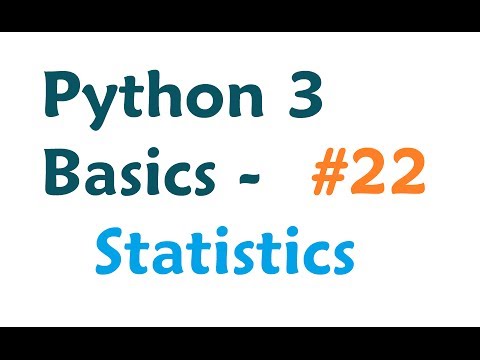 Python 3 Programming Tutorial - Statistics (Mean, Standard Deviation)