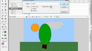 Basic Flash Animation Tutorial : Sunrise [1 / 2](This first tutorial covers very basic flash functions such as drawing shapes, creating graphic symbols, motion tweening, and working with layers., 2010-04-20T19:15:57.000Z)