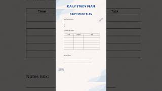 Study planner printable pdf #students #study