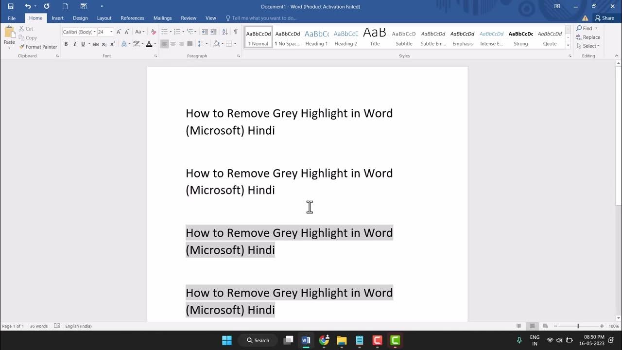 how-to-remove-grey-highlight-in-word-microsoft-hindi-youtube