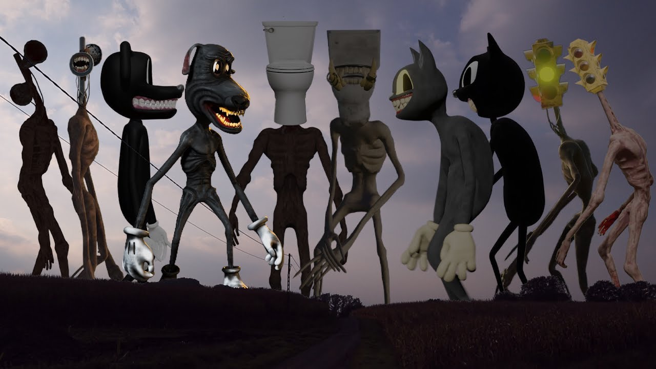 TEAM Siren Head VS TEAM Cartoon Cat VS TEAM Toilet Head VS TEAM Cartoon Dog VS TEAM Traffic Head