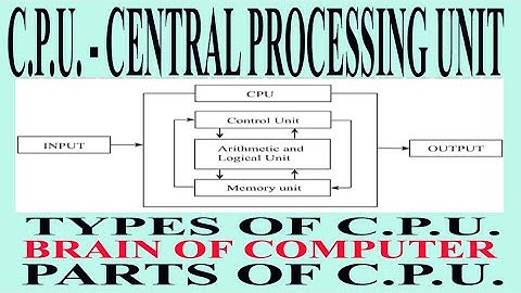 C P U  & ITS PARTS |CPU का कार्य क्या है?| कितने भाग होते हैं?| सीपीयू कितने प्रकार के होते हैं?2022