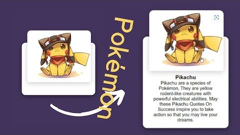 Pokémon (*Pikachu*) Animated Card UI Design using HTML CSS