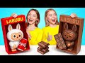 Real Food Vs Chocolate Food Challenge Funny Situations And Fails Multi DO Challenge 