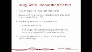 Dan's Vehicle Dynamics Corner - Front Lateral load transfer
