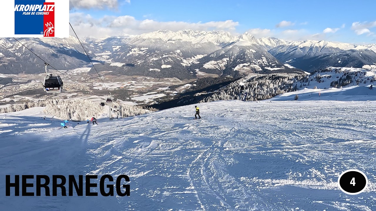 HERRNEGG BLACK SLOPE #4 | PLAN DE CORONES | 5.100 MT LENGHT | 1300 MT ALTITUDE DIFFERENCE |KRONPLATZ