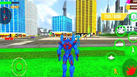 Tank Robot Car!! Optimus Prime Transformation Jet Robot Car Game 2021-Android Gameplay.