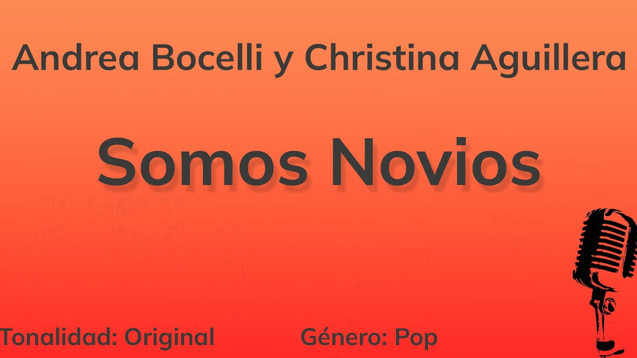 Somos Novios - Andrea Bocelli y Christina Aguilera (Piano Karaoke)