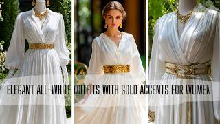 Elegant All White Outfits with Gold Accents for Women Over 50 – Timeless Summer Style 2025