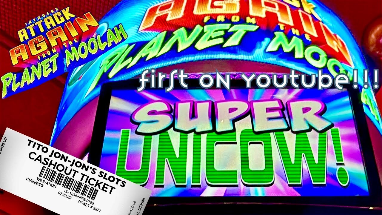 First on YouTube SUPER UNICOW on Invaders Attack Again from the Planet Moolah!!! 🎰