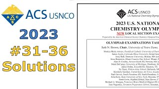2023 USNCO Local Exam #31-36 Solutions | Equilibrium