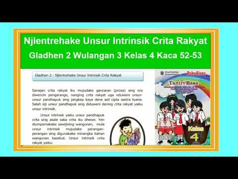 Gladhen 2 Wulangan 3 Tantri Basa Kelas 4 Hal 52 53 Youtube