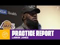 LeBron: "I’m here 100 percent, in great health" | Lakers Practice